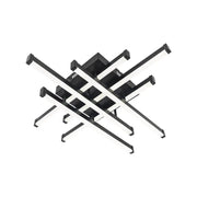 Πολυέλαιος LED με τηλεχειριστήριο MORA 120W, 6 Στοιχείων, Γραμμικό, Κρύο/Ζεστό/Ουδέτερο φως, Ρυθμιζόμενο, Μαύρο