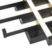 Πολυέλαιος LED με τηλεχειριστήριο MORA 120W, 6 Στοιχείων, Γραμμικό, Κρύο/Ζεστό/Ουδέτερο φως, Ρυθμιζόμενο, Μαύρο