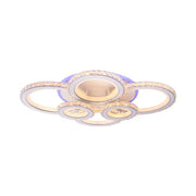 Ο Lulus οδήγησε τη Nova Rondra με κρυστάλλους, 6 πηγές φωτός, RGB, με τηλεχειριστήριο, 154W, White & Anypanless