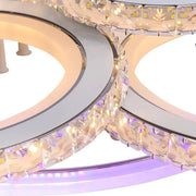 Ο Lulus οδήγησε τη Nova Rondra με κρυστάλλους, 6 πηγές φωτός, RGB, με τηλεχειριστήριο, 154W, White & Anypanless