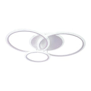 LED πολυέλαιος με τηλεχειριστήριο Lucy, 70W, 4 κύκλοι, κρύο/ζεστό/ουδέτερο φως, ασταθές, λευκό