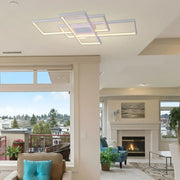 Πολυέλαιος LED με τηλεχειριστήριο LANDEN 184W, 3 Στοιχεία, Κρύο/Ζεστό/Ουδέτερο φως, Ρυθμιζόμενο, Λευκό