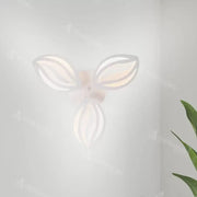 LED πολυέλαιος με τηλεχειριστήριο ορχιδέα, 39W, 3 πέταλα, κρύο/ζεστό/ουδέτερο φως, ασταθές, λευκό