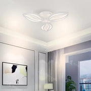 LED πολυέλαιος με τηλεχειριστήριο ορχιδέα, 39W, 3 πέταλα, κρύο/ζεστό/ουδέτερο φως, ασταθές, λευκό