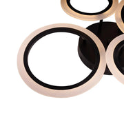 LED Lust με τηλεχειριστήριο Nathaniel 4 κύκλοι 44W κρύο/ζεστό/ουδέτερο μαύρο