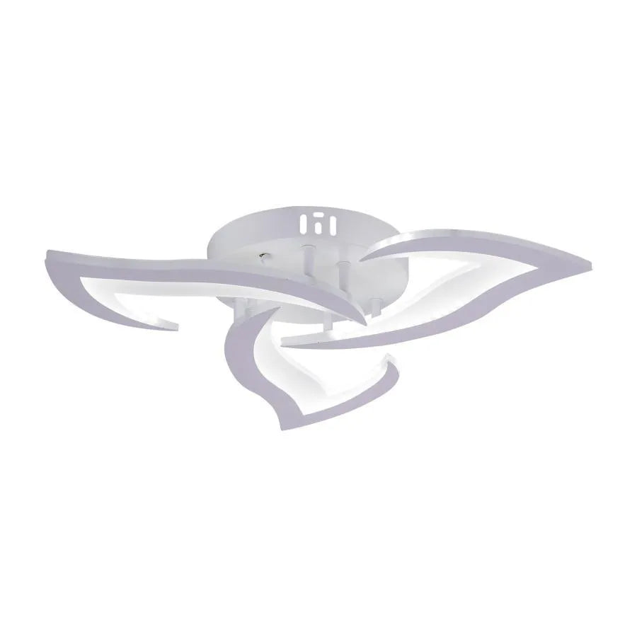 Πολυέλαιος LED με τηλεχειριστήριο LOTUS 34W, 3 πέταλα, Κρύο/Ζεστό/Ουδέτερο φως, Ρυθμιζόμενο, Λευκό