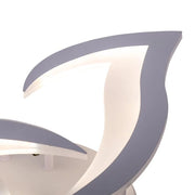 Πολυέλαιος LED με τηλεχειριστήριο LOTUS 34W, 3 πέταλα, Κρύο/Ζεστό/Ουδέτερο φως, Ρυθμιζόμενο, Λευκό