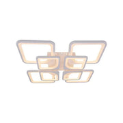 Πολυέλαιος LED με τηλεχειριστήριο ZOE 135W, 8 Τετράγωνα, Κρύο/Ζεστό/Ουδέτερο φως, Ρυθμιζόμενο, Λευκό