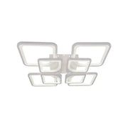 Πολυέλαιος LED με τηλεχειριστήριο ZOE 135W, 8 Τετράγωνα, Κρύο/Ζεστό/Ουδέτερο φως, Ρυθμιζόμενο, Λευκό