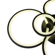 Πολυέλαιος LED με τηλεχειριστήριο ALANI 152W, 6 Κύκλοι, Κρύο/Ζεστό/Ουδέτερο φως, Ρυθμιζόμενο, Μαύρο