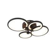 LED πολυέλαιος με τηλεχειριστήριο Doris, 88W, μαύρο, 4 κύκλοι, ακρυλικό, ασταθές