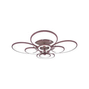 Πολυέλαιος LED με τηλεχειριστήριο ALANI 200W, 8 Κύκλοι, Κρύο/Ζεστό/Ουδέτερο φως, Ρυθμιζόμενο, Καφέ