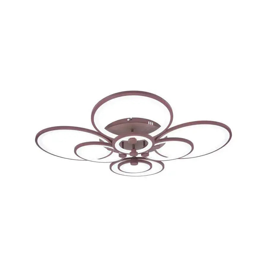 Πολυέλαιος LED με τηλεχειριστήριο ALANI 200W, 8 Κύκλοι, Κρύο/Ζεστό/Ουδέτερο φως, Ρυθμιζόμενο, Καφέ