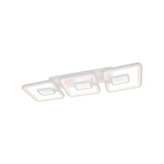 Πολυέλαιος LED με τηλεχειριστήριο FELIX 75W, 3 Τετράγωνα, Κρύο/Ζεστό/Ουδέτερο φως, Ρυθμιζόμενο, Λευκό