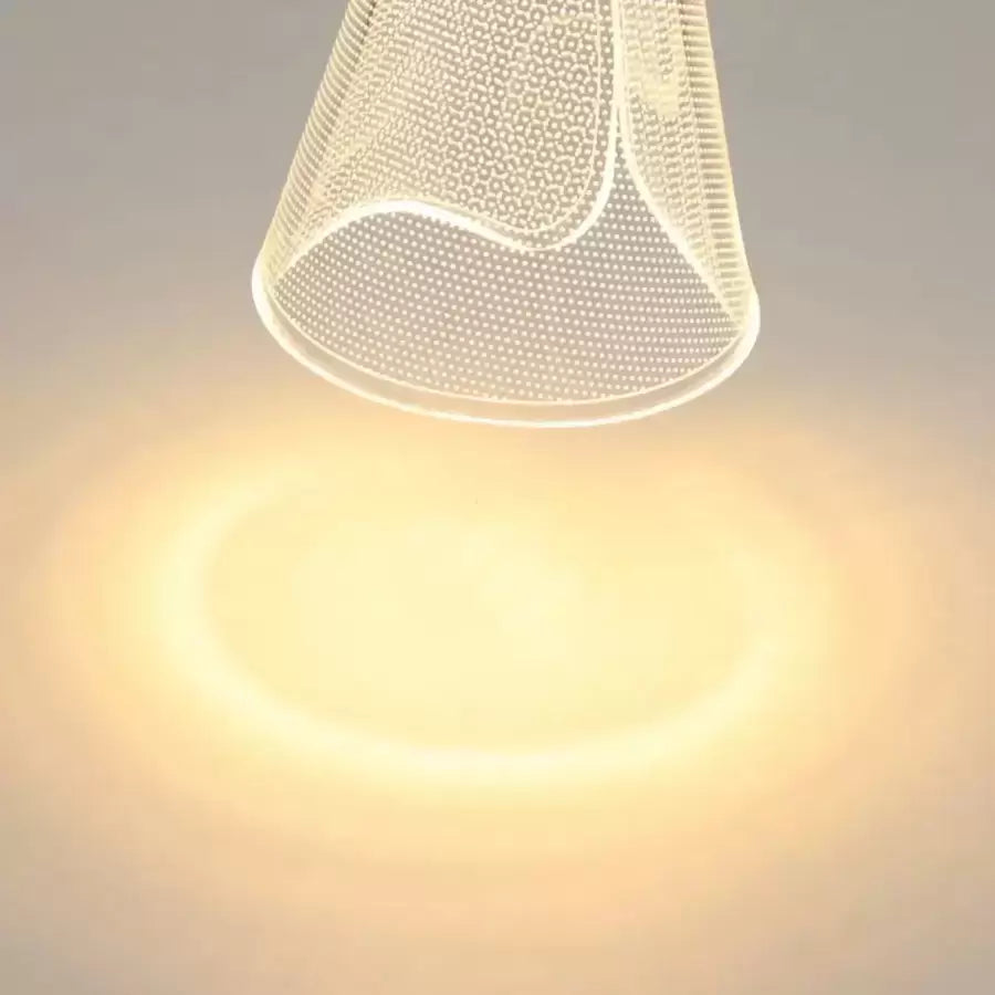 Κρεμαστός πολυέλαιος LED με τηλεχειριστήριο JEROME 38W, 6 Στοιχεία, Κρύο/Ζεστό/Ουδέτερο φως, Ρυθμιζόμενο, Χρυσό, Ρυθμιζόμενο ύψος