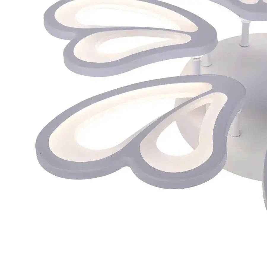 Πολυέλαιος LED με τηλεχειριστήριο BLOSSOM 78W, 6 Πέταλα, Διάμετρος 60cm, Κρύο/Ζεστό/Ουδέτερο φως, Ρυθμιζόμενο, Λευκό