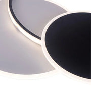 LED πολυέλαιος με τηλεχειριστήριο Mensa, 144W, λευκό με μαύρο, ακρυλικό, μαργαρίτα