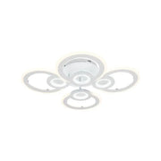 LED πολυέλαιος με το τηλεχειριστήριο του Kade, 72W, 4 κύκλοι, κρύο/ζεστό/ουδέτερο φως, ασταθές, λευκό