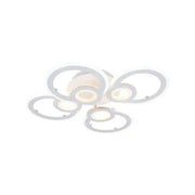 LED πολυέλαιος με το τηλεχειριστήριο του Kade, 72W, 4 κύκλοι, κρύο/ζεστό/ουδέτερο φως, ασταθές, λευκό