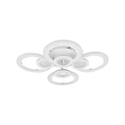 LED πολυέλαιος με το τηλεχειριστήριο του Kade, 72W, 4 κύκλοι, κρύο/ζεστό/ουδέτερο φως, ασταθές, λευκό
