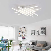 Πολυέλαιος LED με τηλεχειριστήριο MORA 160W, 8 Στοιχεία, Γραμμικό, Κρύο/Ζεστό/Ουδέτερο φως, Ρυθμιζόμενο, Λευκό