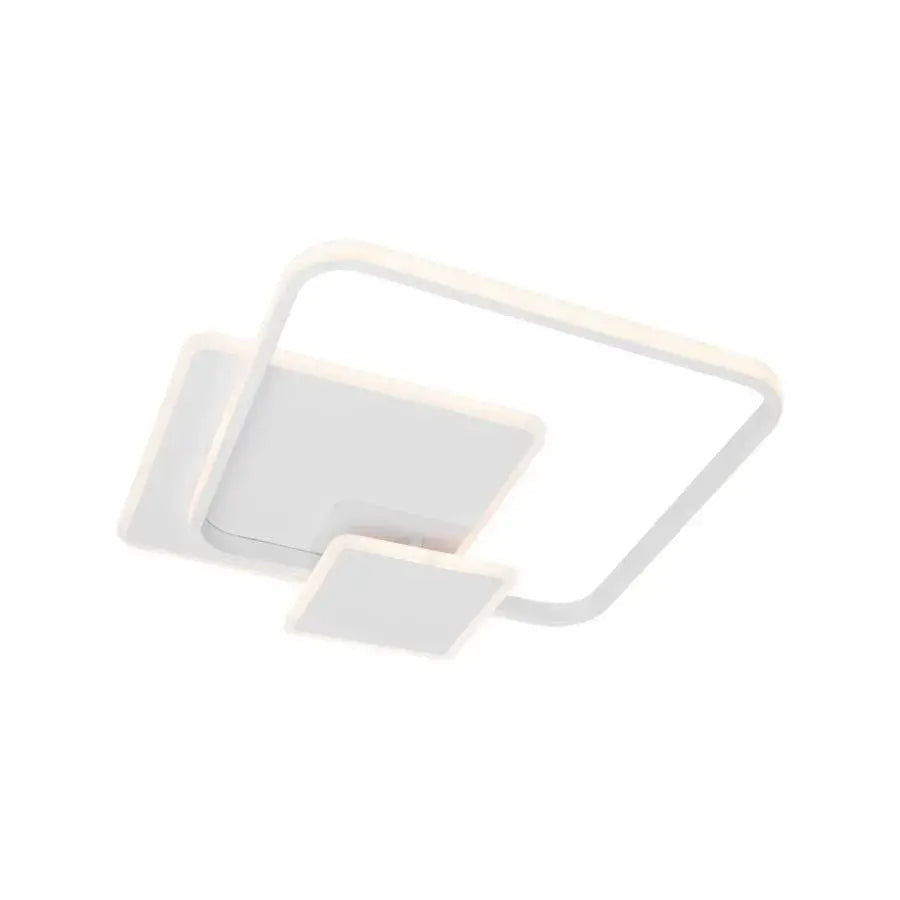 Πολυέλαιος LED με τηλεχειριστήριο ANEMONA 75W, 3 Τετράγωνα, Κρύο/Ζεστό/Ουδέτερο φως, Ρυθμιζόμενο, Λευκό