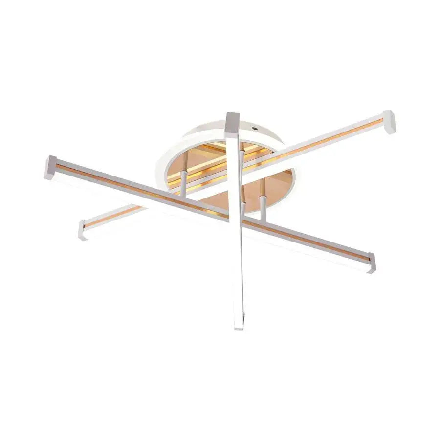 Πολυέλαιος LED με τηλεχειριστήριο TAMARA 96W, 3 Στοιχεία, Γραμμικό, Ψυχρό/Ζεστό/Ουδέτερο φως, Ρυθμιζόμενο, Λευκός Χρυσός