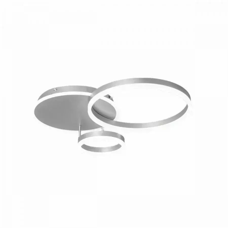 Πολυέλαιος LED με τηλεχειριστήριο THEODORA, 81W, 2 κύκλοι, Κρύο/Ζεστό/Ουδέτερο φως, Ρυθμιζόμενο, Ασημί