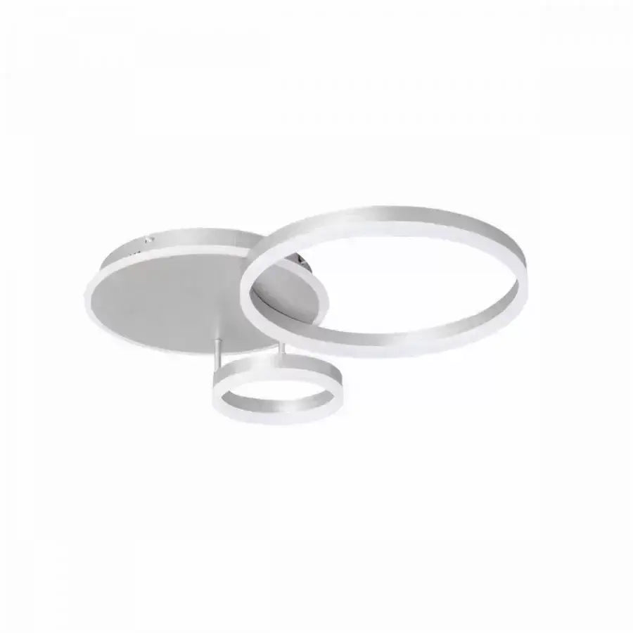 Πολυέλαιος LED με τηλεχειριστήριο THEODORA, 81W, 2 κύκλοι, Κρύο/Ζεστό/Ουδέτερο φως, Ρυθμιζόμενο, Ασημί