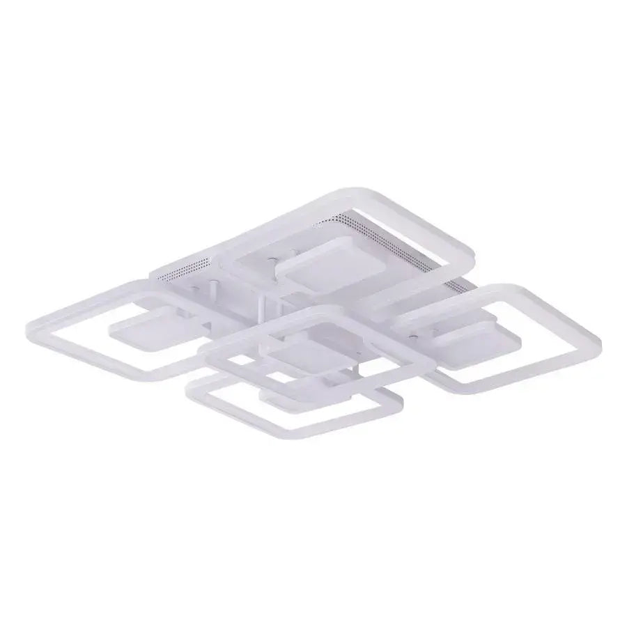 LED Lust με τηλεχειριστήριο, Felix, 5 τετράγωνα, 107W, κρύο/ζεστό/ουδέτερο φως, ασταθές, λευκό