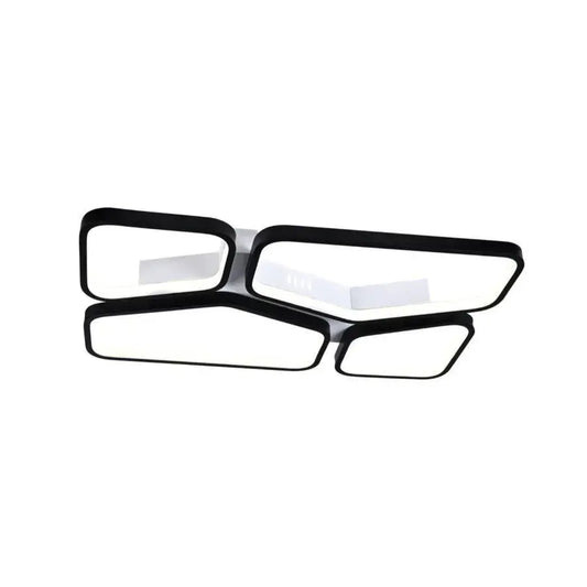 Πολυέλαιος LED με τηλεχειριστήριο USAGHI 120W, Κρύο/Ζεστό/Ουδέτερο φως, Ρυθμιζόμενο, Μαύρο