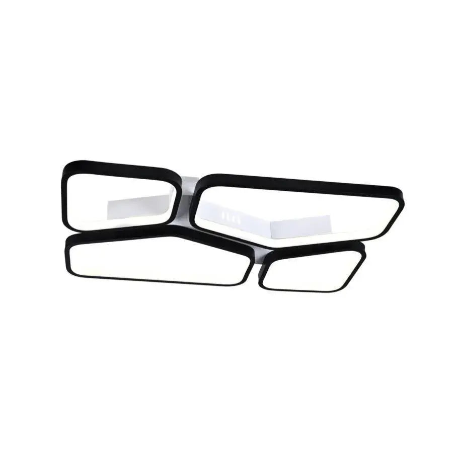 Πολυέλαιος LED με τηλεχειριστήριο USAGHI 120W, Κρύο/Ζεστό/Ουδέτερο φως, Ρυθμιζόμενο, Μαύρο