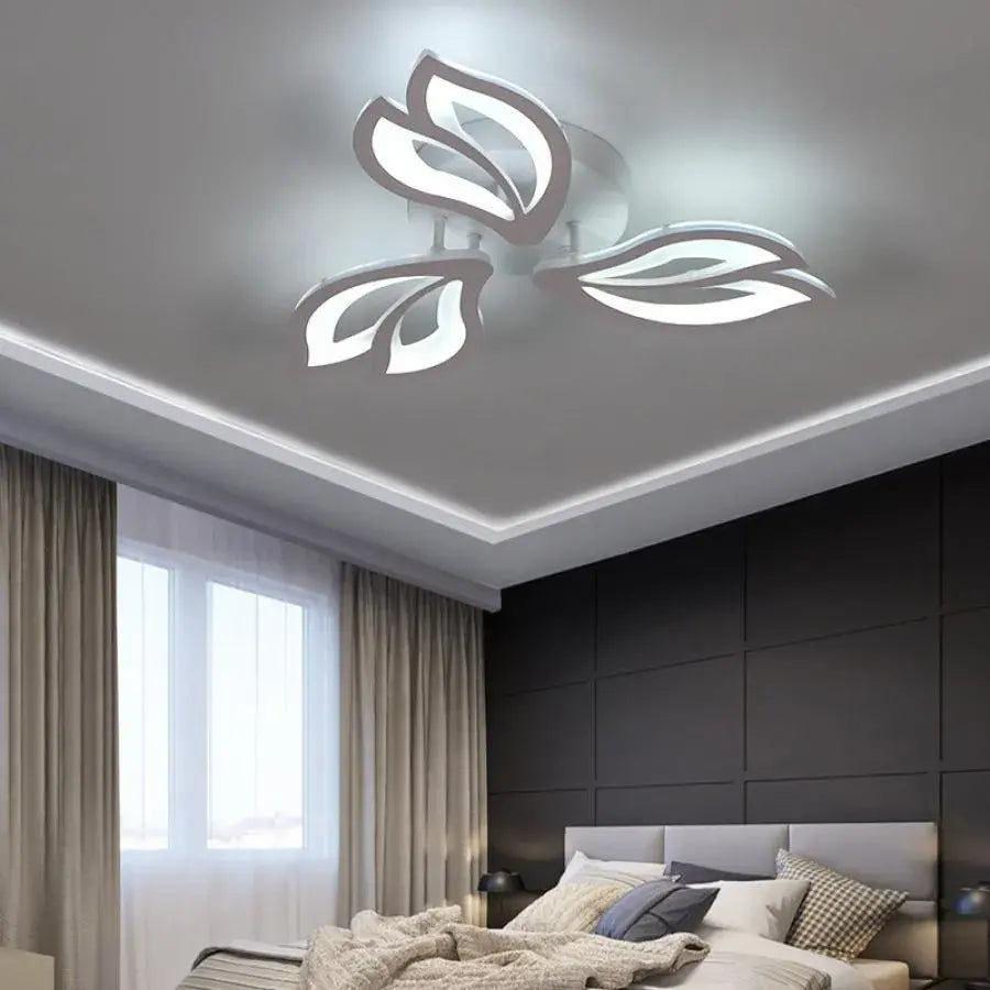 Πολυέλαιος LED με τηλεχειριστήριο LILY 44W, 3 Στοιχεία, Κρύο/Ζεστό/Ουδέτερο φως, Ρυθμιζόμενο, Λευκό