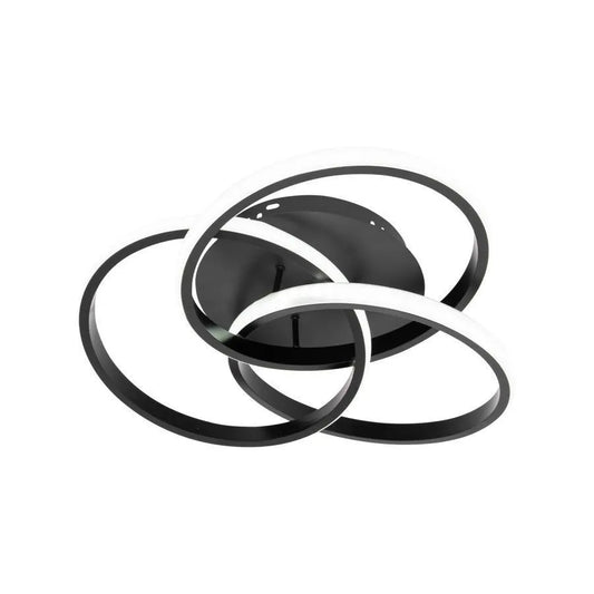 Πολυέλαιος LED με τηλεχειριστήριο VECTOR VORTEX 96W, 3 Στοιχεία, Κρύο/Ζεστό/Ουδέτερο φως, Ρυθμιζόμενο, Μαύρο