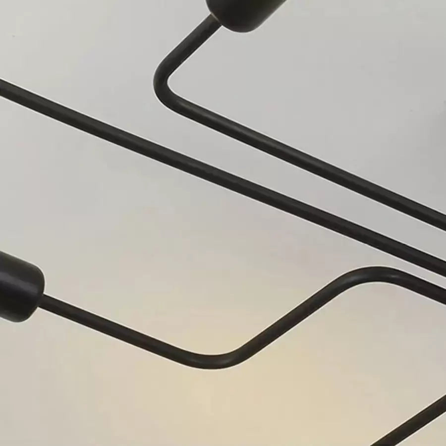 Μοντερνιστής πολυέλαιος Hexa 6, 6x E27, μαύρο, μοντέρνο σχέδιο