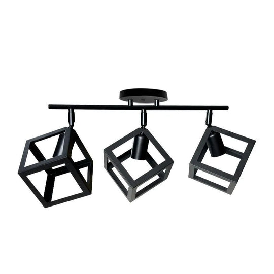 Πολυέλαιος FORMA CUB -STRUKTUR Trio, 3xE27, Black, Metal Industrial Chandeliers Προεπιλεγμένος τίτλος Alessandro Design