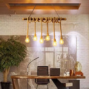 Vintage πολυέλαιος με σχοινί pedro, 6 x e27 κλειστό ξύλο