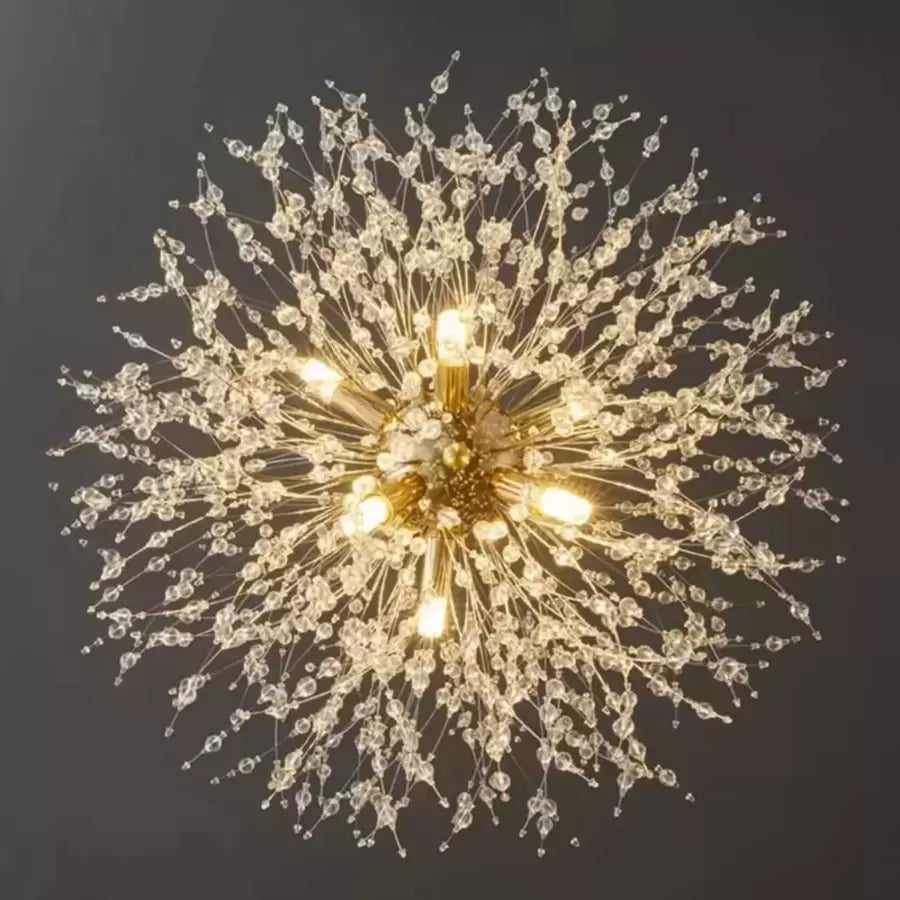 Crystal πολυέλαιος Schönbrunn, 6x G9, διάμετρος 38cm, γυαλιστερό χρυσό, κομψό σχέδιο