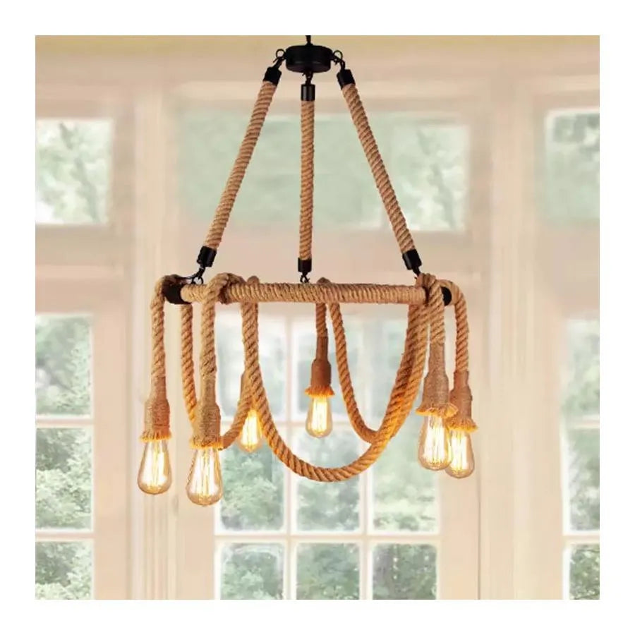 Λαγνεία ρουστίκ 6x e27 κυκλική αιωρούμενα κυκλική