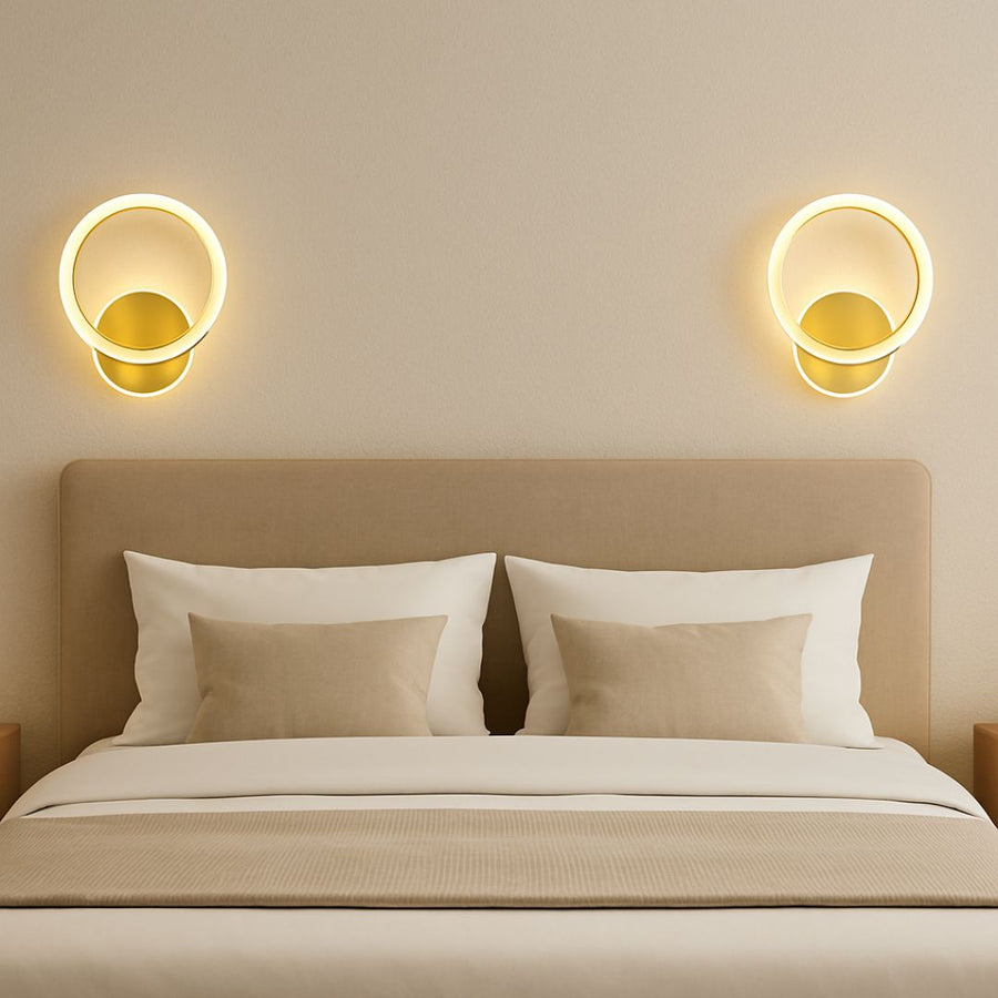 Επιτοίχιο φωτιστικό Dario LED, 34W, Κρύο/Ζεστό/Ουδέτερο φως, Χρυσό