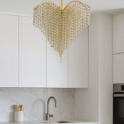 Πολυέλαιος Crystal Soner 4x E27 Gold