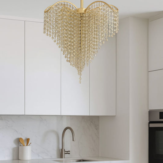 Κρυστάλλινος πολυέλαιος CONWY Eleganza, 4xE27, Διάμετρος 47cm, Χρυσός