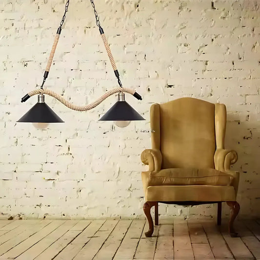 Lustrage Lust, 2*E27, καφέ, μέταλλο και νήμα