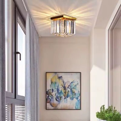 Crystal Martinez Linear Luxe, διάμετρο 35cm, 4x E14, γυαλιστερό χρυσό