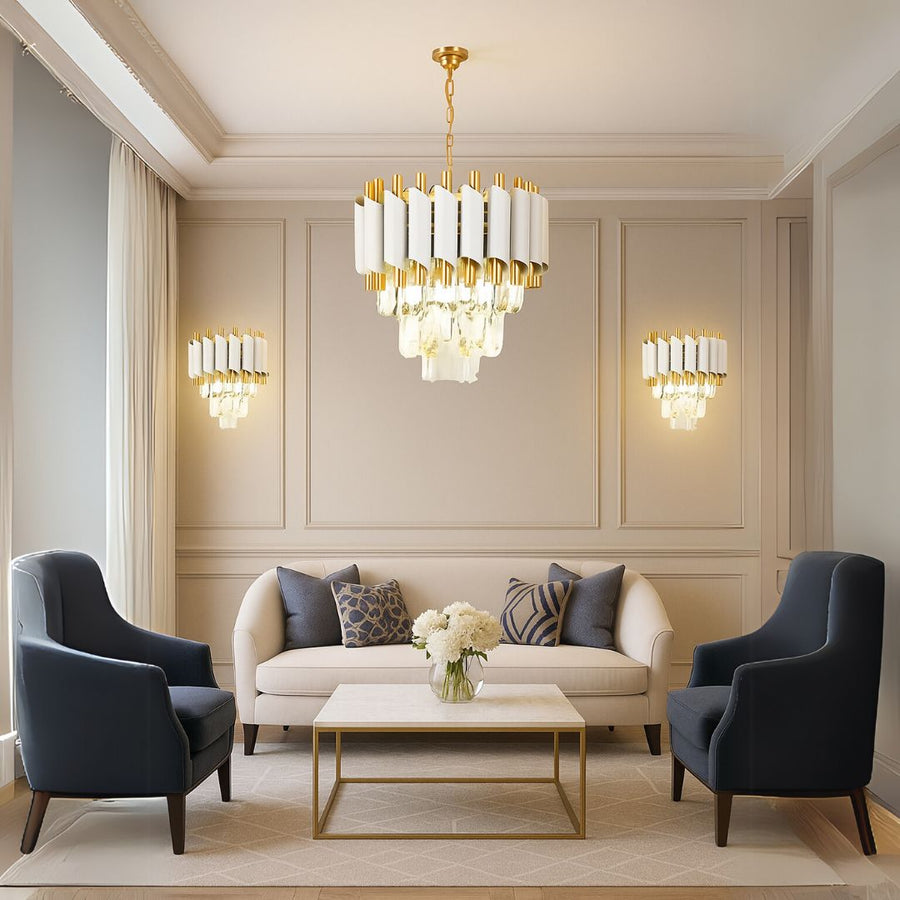 Φωτιστικό πολυελαίου VERSAILLES Piccolo Crystal, 2xE14, Λευκό