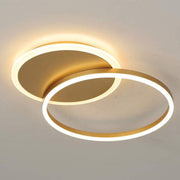 Lustra LED Dario, 2 Cercuri, 36W, Lumina Rece/Calda/Neutra, Auriu