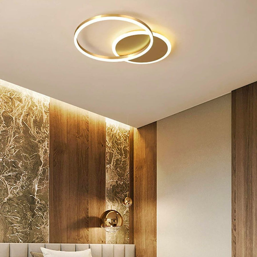 Dario LED Πολυέλαιος, 2 Κύκλοι, 47W, Κρύο/Ζεστό/Ουδέτερο φως, Χρυσό