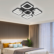 LED Lust με τηλεχειριστήριο, Ζωή, 5 τετράγωνα, 66W, κρύο/ζεστό/ουδέτερο φως, άκαμπτο, μαύρο