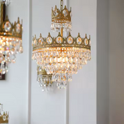 Candelabru Cristal REGALITE Petito, 6XE14, Diametru 45cm, Auriu Lucios, Inaltime Reglabila