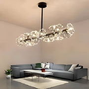Cryordano Crystal πολυέλαιος Giordano, 16x G4, μήκους 120cm, μαύρο